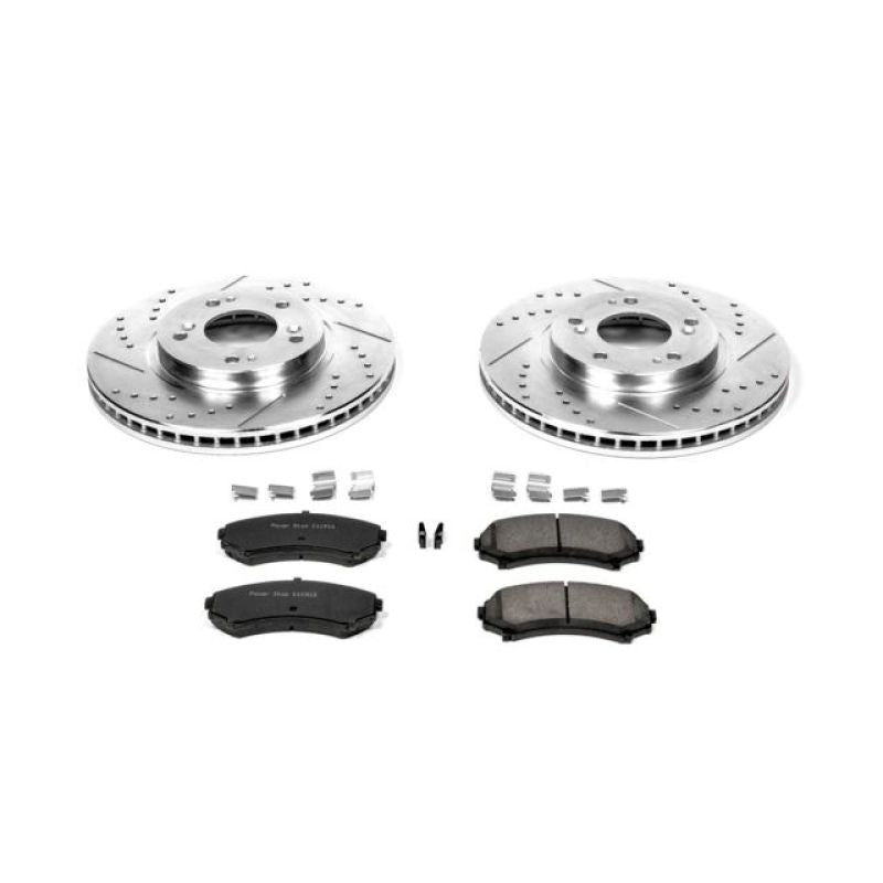 PSB Z23 Evolution Kit - Power Stop 04-11 Mitsubishi Endeavor Front Z23 Evolution Sport Brake Kit