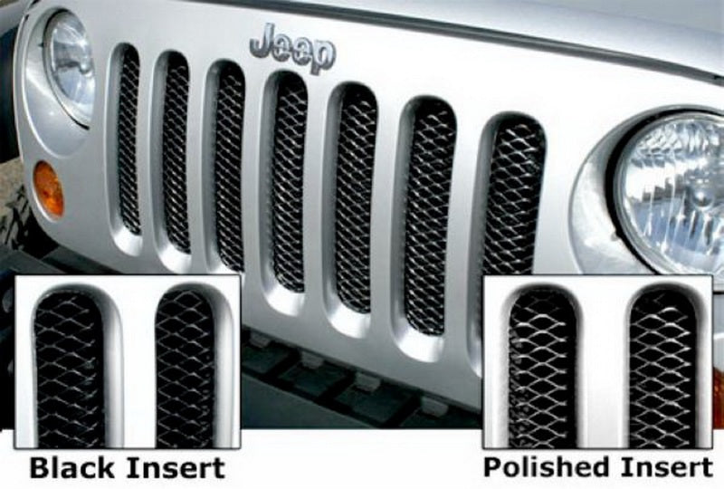 RAM Grille - Rampage 2007-2018 Jeep Wrangler(JK) Grille 3D Single Piece - Black