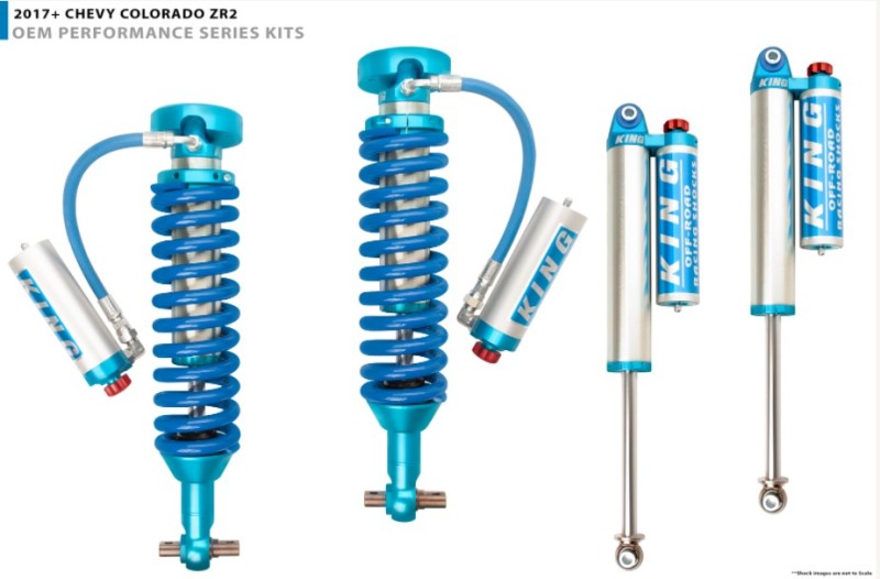 KIN 2.5 Coilovers - King Shocks 2017+ Chevrolet Colorado ZR2 Front 2.5 Dia Remote Res Coilover w/Adjuster (Pair)
