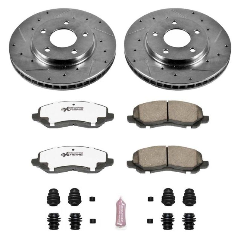 PSB Z26 Street Warrior Kit - Power Stop 07-12 Dodge Caliber Front Z26 Street Warrior Brake Kit
