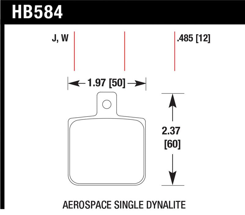 HAWK DTC-30 Brake Pad Sets - Hawk Aerospace Single Dynalite 12mm Thickness DTC-30 Race Brake Pads