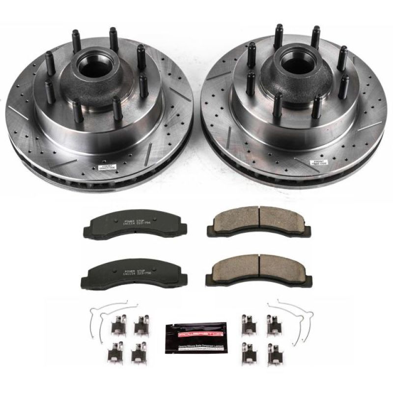 PSB Evolution Drill/Slot Rotor - Power Stop 03-04 Ford F-350 Super Duty Front Z23 Evolution Brake Kit