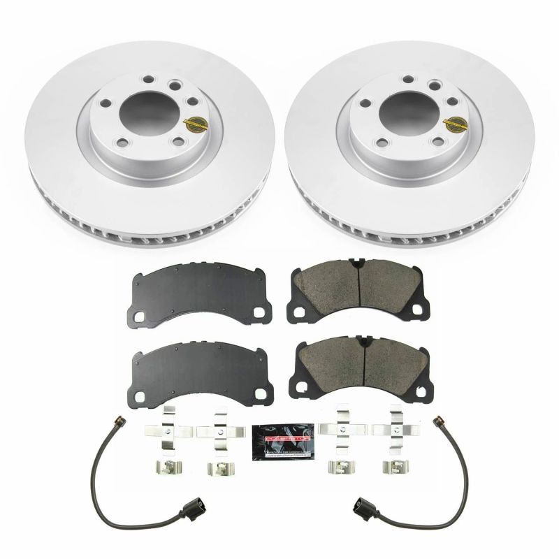 PSB Z23 Evolution Coated Kit - Power Stop 13-18 Porsche Cayenne Front Z23 Evolution Sport Coated Brake Kit