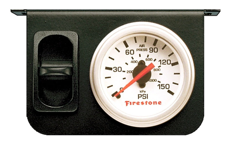 FIR Control Panels - Firestone Air Adjustable Leveling Control Panel w/Single Gauge 0-150psi - White Face (WR17602225)