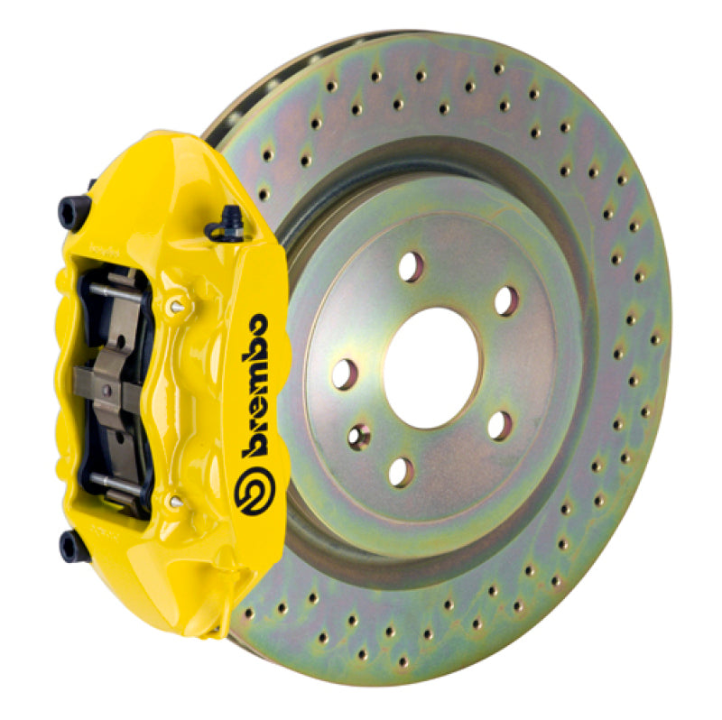 BRB Big Brake Kits - Brembo 11-18 Focus/13-18 Focus ST Front GT BBK 4 Piston Cast 336 x28 1pc Rotor Drilled- Yellow