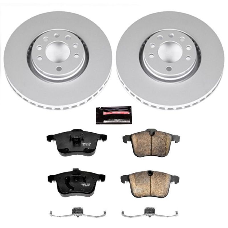 PSB Z23 Evolution Coated Kit - Power Stop 06-11 Saab 9-3 Front Z23 Evolution Sport Coated Brake Kit