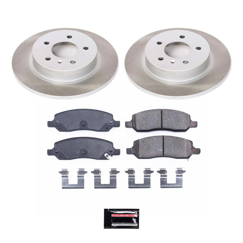 PSB Semi-Coated Rotor Kits - Power Stop 06-11 Cadillac DTS Rear Semi-Coated Rotor Kit
