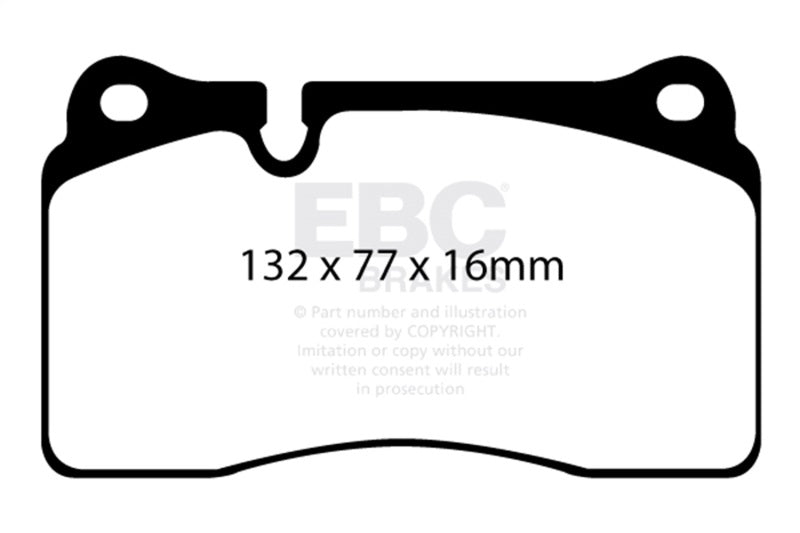 EBC Yellowstuff Brake Pad Sets - EBC 11-14 Audi TT RS 2.5 Turbo Yellowstuff Front Brake Pads