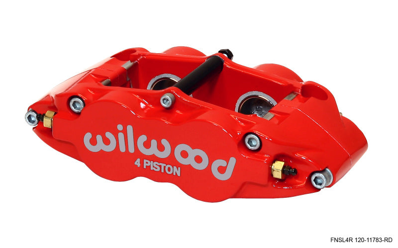 WIL Superlite Caliper - Wilwood Caliper-Narrow Superlite 4R - Red 1.25/1.25in Pistons 1.10in Disc