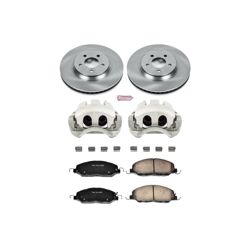 PSB Autospecialty Kit w/Cals - Power Stop 11-14 Ford Mustang Front Autospecialty Brake Kit w/Calipers