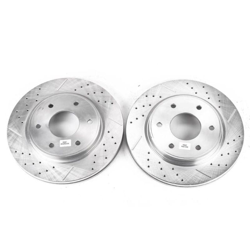 PSB Evolution Drill/Slot Rotor - Power Stop 05-06 Infiniti QX56 Front Evolution Drilled & Slotted Rotors - Pair
