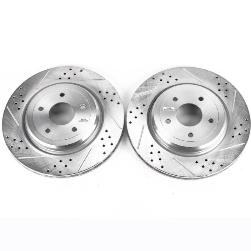 PSB Evolution Drill/Slot Rotor - Power Stop 06-13 Chevrolet Corvette Rear Evolution Drilled & Slotted Rotors - Pair