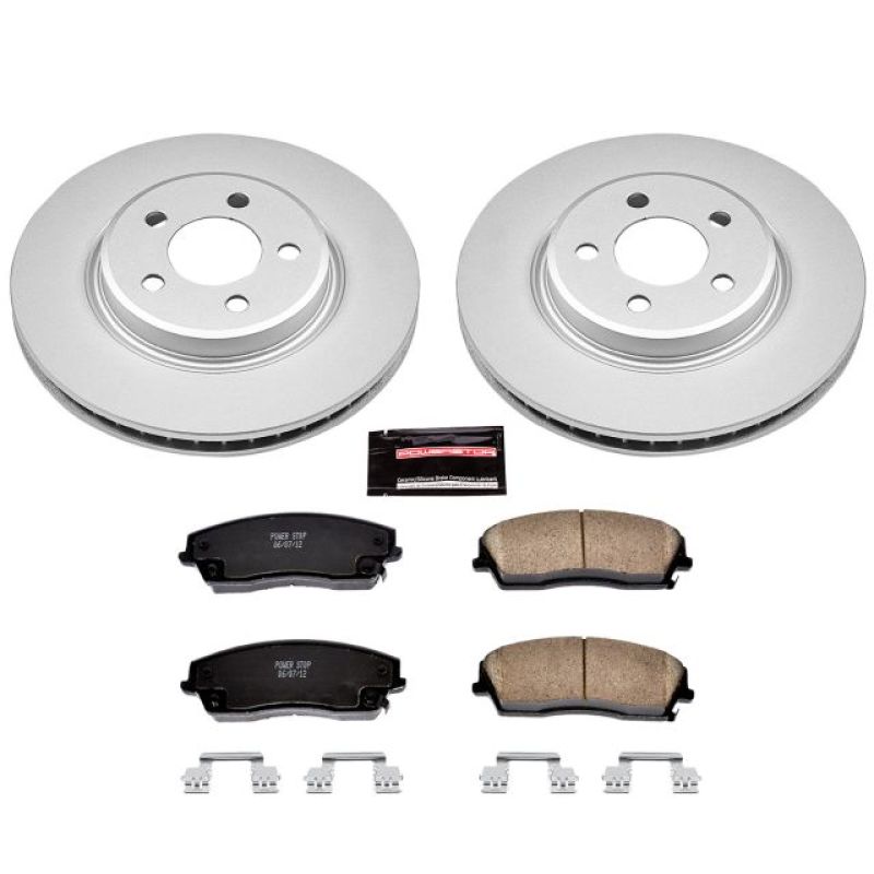 PSB Z17 Evolution Coated Kit - Power Stop 05-19 Chrysler 300 Front Z17 Evolution Geomet Coated Brake Kit