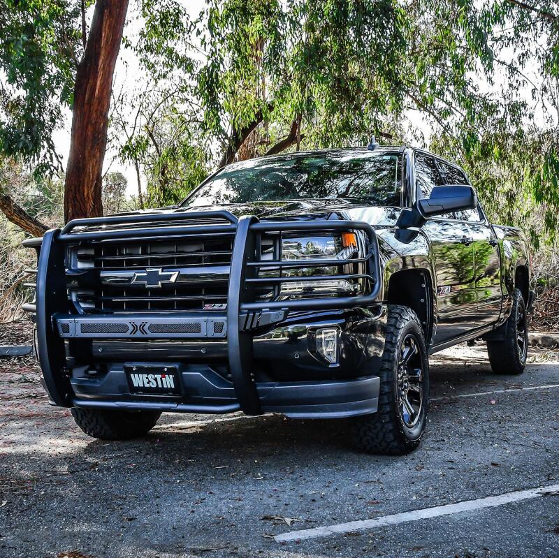 WES Sportsman Grille Guards - Westin 16-18 Chevy Silverado 1500 Sportsman X Grille Guard - Textured Black