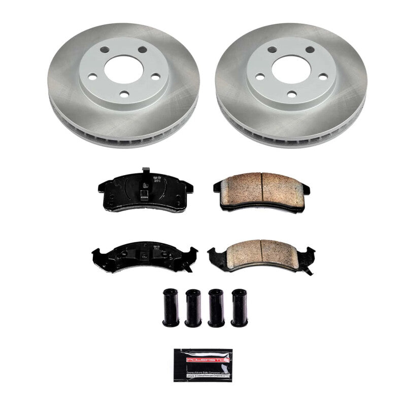 PSB Semi-Coated Rotor Kits - Power Stop 92-93 Pontiac Trans Sport Front Semi-Coated Rotor Kit