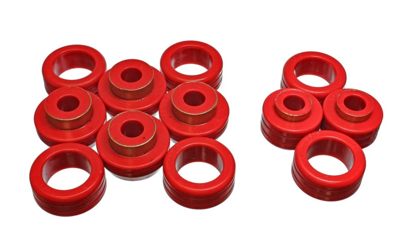 ES Body Mounts - Red - Energy Suspension 87-96 Dodge Dakota 2WD Red Body (Cab) Mount Set
