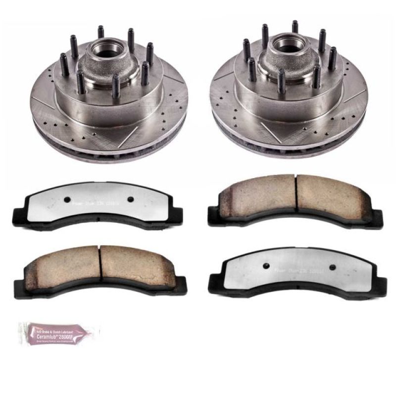 PSB Evolution Drill/Slot Rotor - Power Stop 99-02 Ford F-350 Super Duty Front Z36 Truck & Tow Brake Kit