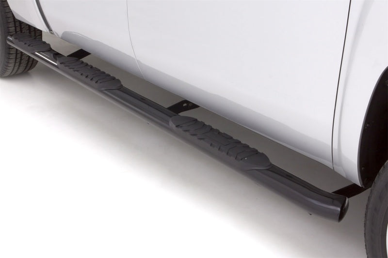 LND Nerf Bars - Black - Lund 10-17 Dodge Ram 2500 Crew Cab (6.5ft. Bed) 5in. Oval WTW Steel Nerf Bars - Black