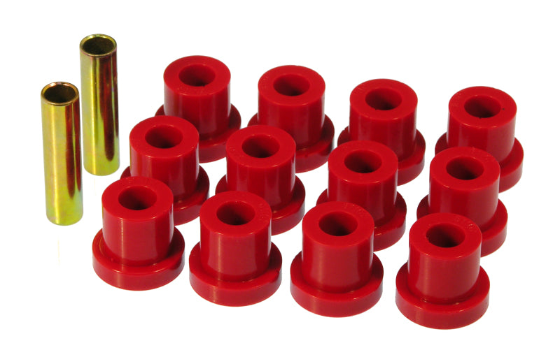 PRO Spring/Shackle Bush- Red - Prothane 55 Chevy Full Rear Spring Bushings - Red