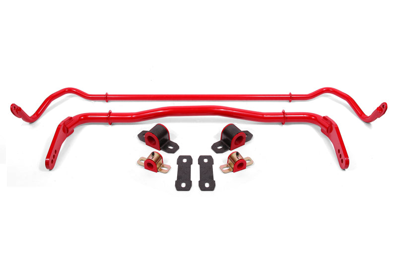BMR Sway Bar Kits - BMR 08-19 Dodge Challenger Front/Rear Hollow 38mm/25mm Sway Bar Kit w/ Bushings - Red