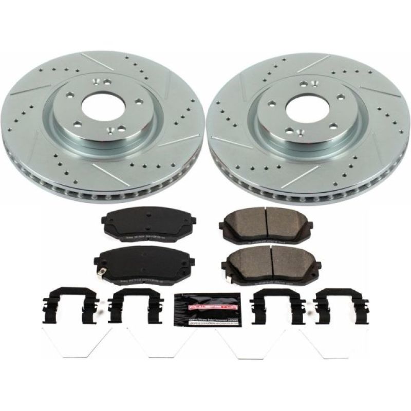 PSB Z23 Evolution Kit - Power Stop 17-19 Hyundai Sonata Front Z23 Evolution Sport Brake Kit