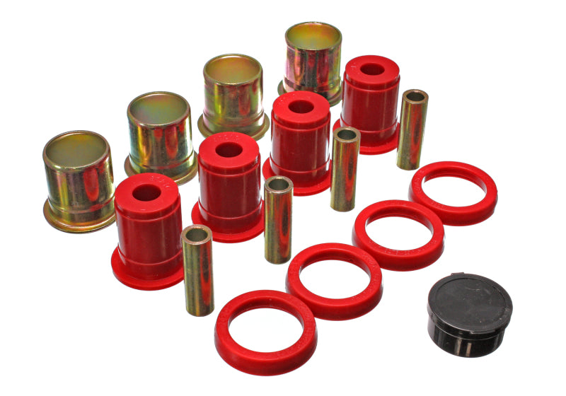ES Cntrl Arm Bushings - Red - Energy Suspension Chevrolet/Pontiac Black Rear End Control Arm Bushing Set w/ Thrust Washer