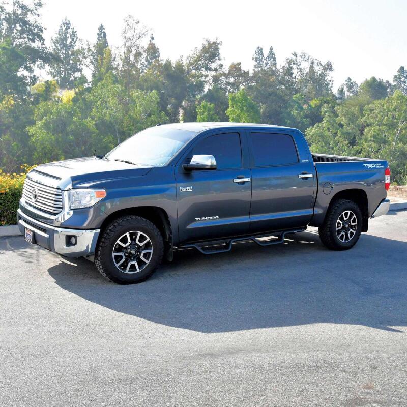 WES Nerf Bars - Outlaw - Westin 07-21 Toyota Tundra CrewMax Outlaw Drop Nerf Step Bars - Textured Black