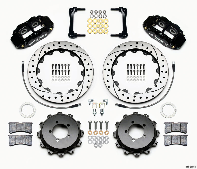 WIL Superlite Brake Kit - Wilwood Narrow Superlite 4R Rear Kit 12.88in Drilled 2012-Up Toyota / Scion FRS w/Lines