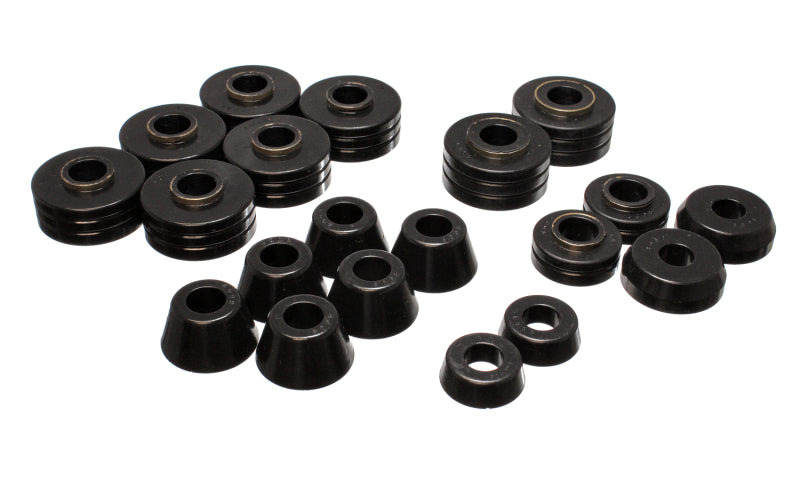 ES Body Mounts - Black - Energy Suspension Ford Bronco Body Mount Set - Black
