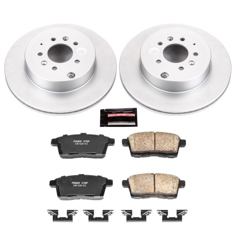 PSB Z17 Evolution Coated Kit - Power Stop 07-15 Mazda CX-9 Rear Z17 Evolution Geomet Coated Brake Kit