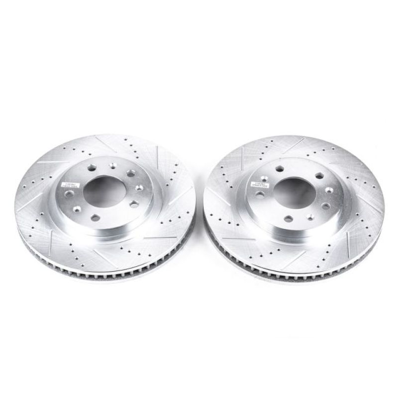 PSB Evolution Drill/Slot Rotor - Power Stop 03-07 Cadillac CTS Front Evolution Drilled & Slotted Rotors - Pair