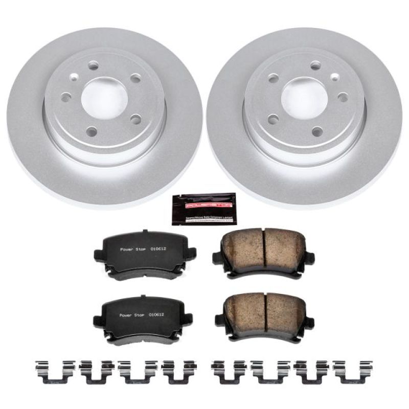 PSB Z23 Evolution Coated Kit - Power Stop 05-09 Audi A4 Rear Z23 Evolution Sport Coated Brake Kit