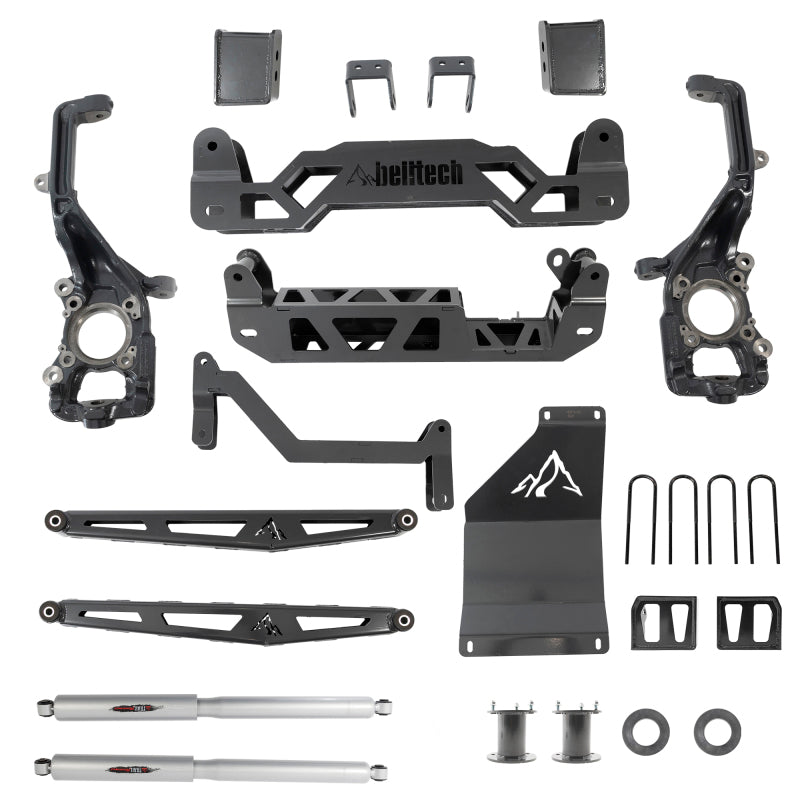 BT Lift Kit w Shocks - Belltech 2021+ Ford F150 4WD Trail Performance 6in. Base Lift Kit w/ Shocks
