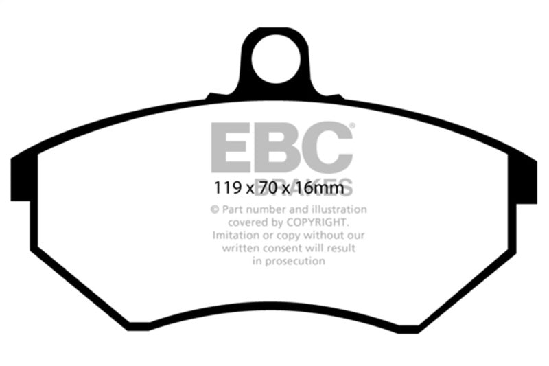 EBC Redstuff Brake Pad Sets - EBC 94 Volkswagen Cabriolet 1.8 Redstuff Front Brake Pads