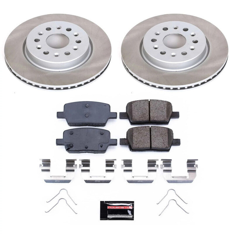PSB Semi-Coated Rotor Kits - Power Stop 17-20 GMC Acadia Rear Semi-Coated Rotor Kit