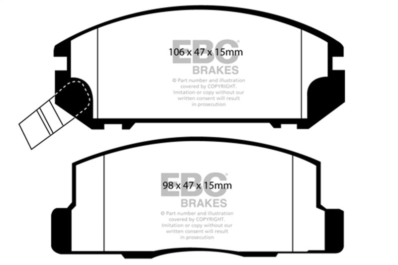 EBC Bluestuff Brake Pad Sets - EBC 99-02 Toyota MR2 1.8L Bluestuff Rear Brake Pads