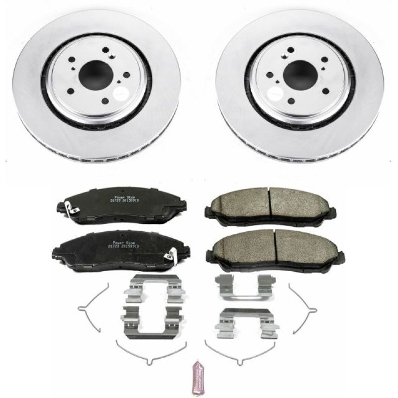 PSB Z17 Evolution Coated Kit - Power Stop 14-16 Acura MDX Front Z17 Evolution Geomet Coated Brake Kit