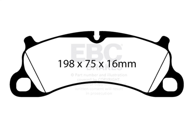 EBC Redstuff Brake Pad Sets - EBC 12-15 Porsche 911 (991) (Cast Iron Rotor only) 3.8 Carrera S Redstuff Front Brake Pads