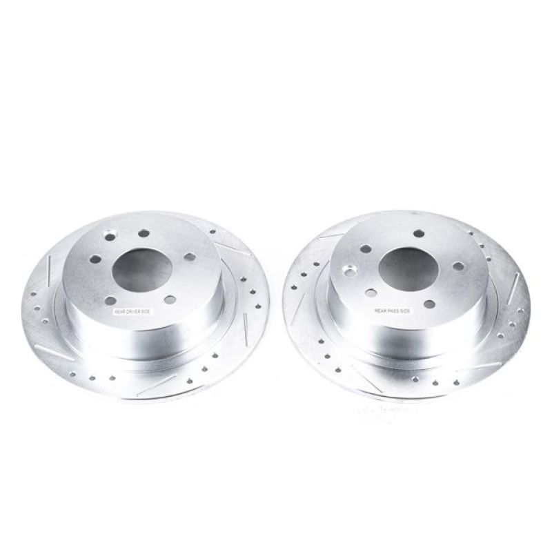PSB Evolution Drill/Slot Rotor - Power Stop 02-18 Nissan Altima Rear Evolution Drilled & Slotted Rotors - Pair
