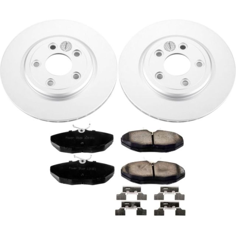 PSB Z17 Evolution Coated Kit - Power Stop 03-05 Jaguar S-Type Rear Z17 Evolution Geomet Coated Brake Kit