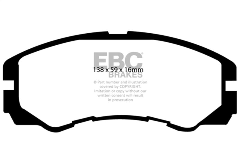 EBC Yellowstuff Brake Pad Sets - EBC 96-98 Acura SLX 3.2 Yellowstuff Front Brake Pads