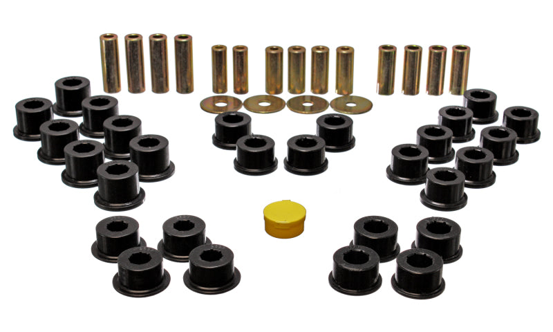 ES Cntrl Arm Bushings - Black - Energy Suspension 90-97 Mazda Miata Black Rear Control Arm Bushing Set