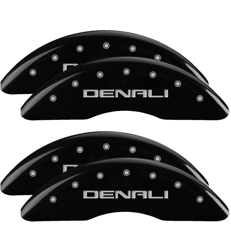 MGP Caliper Covers 4 Logo - MGP 4 Caliper Covers Engraved Front & Rear Denali Black finish silver ch