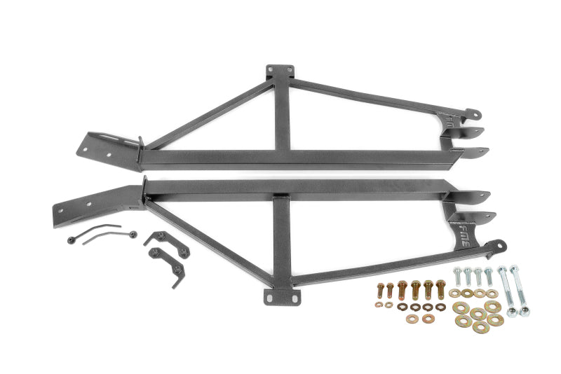 BMR Subframe Connectors - BMR 93-02 F-Body Non-Convertible Bolt-On 4-Point Subframe Connectors - Black Hammertone
