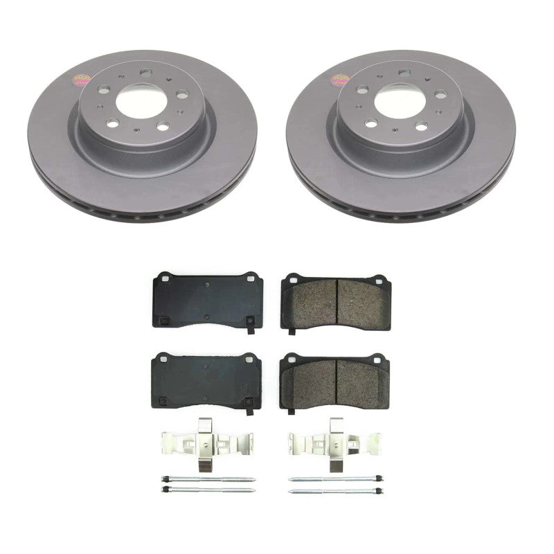PSB Z17 Evolution Coated Kit - Power Stop 17-21 Tesla 3 Front Z17 Coated Brake Kit