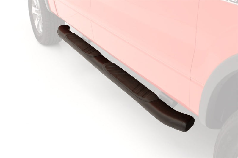 LND Nerf Bars - Black - Lund 07-17 Chevy Silverado 1500 Ext. Cab (Excl. 11-17 Diesel Model) 5in. Oval Bent Nerf Bars - Black