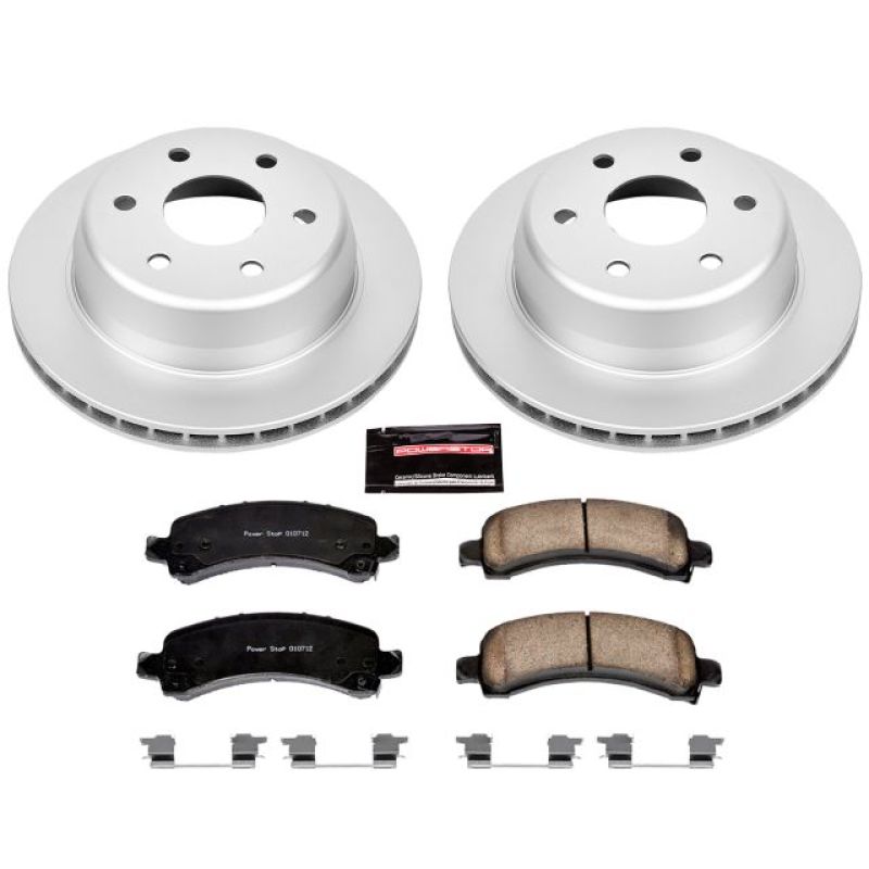 PSB Z17 Evolution Coated Kit - Power Stop 03-06 Cadillac Escalade Rear Z17 Evolution Geomet Coated Brake Kit