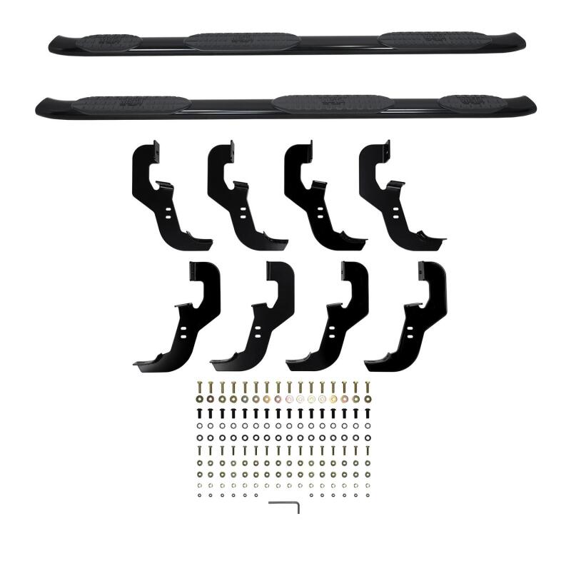 WES Nerf Bars - PRO TRAXX 5 - Westin 2019 Chevrolet Silverado Crew Cab w/ 6.5ft Bed PRO TRAXX 5 W2W Oval Nerf Step Bars - Black