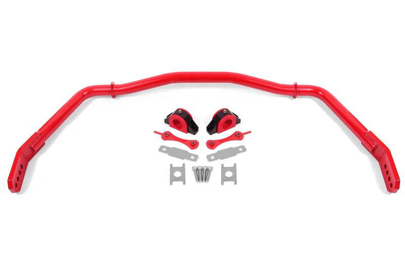 BMR Sway Bar Kits - BMR 05-14 Ford Mustang Front Hollow 38mm Sway Bar Kit w/ Bushings - Red