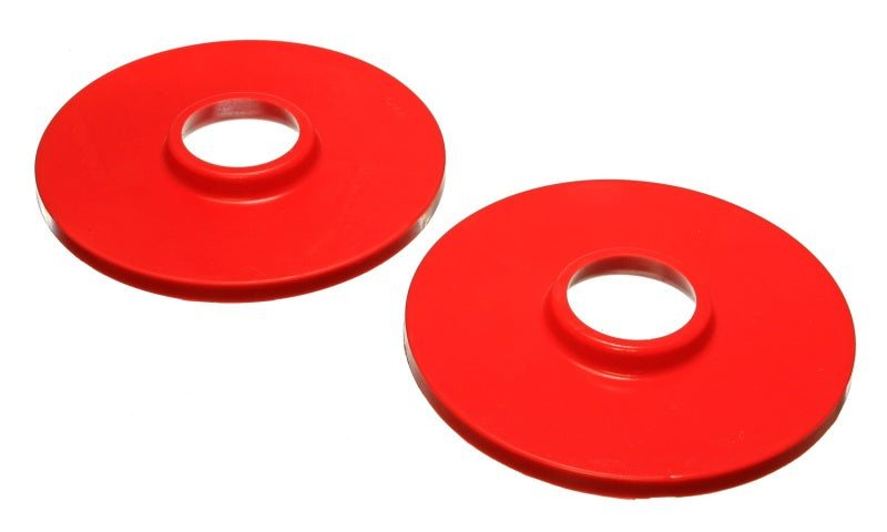 ES Spring Isolators - Red - Energy Suspension 97-06 Jeep Wrangler YJ & TJ Red Rear Coil Spring Isolator Set
